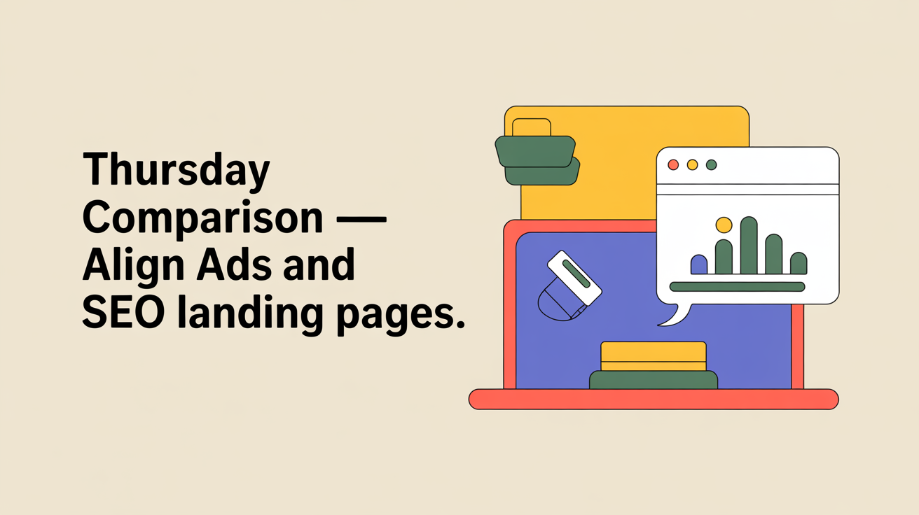 Thursday Comparison — Align Ads And SEO Landing Pages.